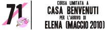 Targa speciale realizzata per la nascita di Elena Benvenuti  (autori Lorenzo Poggi, Daniel Cast e Claudio Bellini)